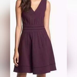 $465 Diane Furstenberg brazen plum knit detail dress s8
